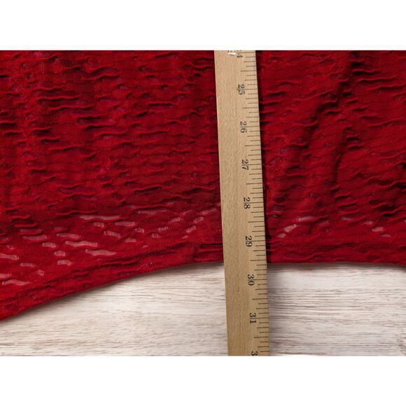 New $69 Multiples Missy Americana PLus Size XL 2 Pc Brick Rusty Red Layered Tops - Picture 8 of 12